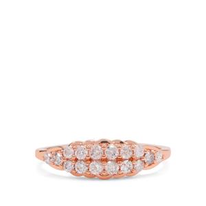Natural Pink Diamond Ring in 9K Rose Gold 0.55ct