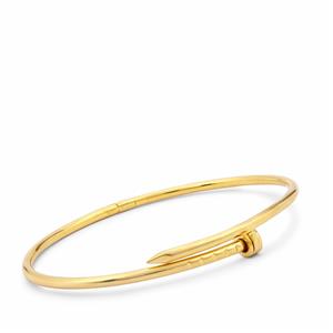Elegance 'Nailed It' Bangle in Gold Plated Sterling Silver