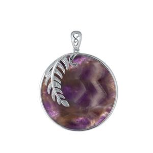 97.92cts Banded Amethyst Sterling Silver Pendant 