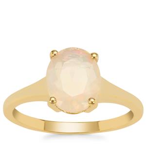 Ethiopian Opal Ring in Gold Plated Sterling Silver 1.26cts