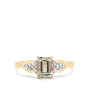 Csarite® & Diamond 9K Gold Ring ATGW 1.15cts