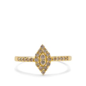 1/3ct Golden Ivory Diamonds 9K Gold Ring