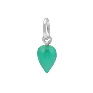 2.65ct Green Onyx Sterling Silver Aryonna Molte Charm Pendant 