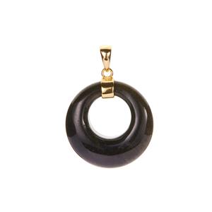20ct Golden Obsidian Gold Tone Sterling Silver Pendant
