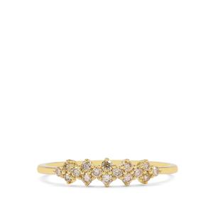 1/4ct Golden Ivory Diamonds 9K Gold Ring 