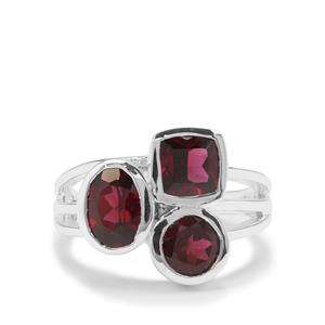 Tocantin Garnet Ring in Sterling Silver 3.92cts
