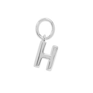 Molte H Letter Charm in Sterling Silver