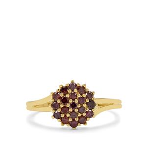 1/2ct Purple Diamonds 9K Gold Ring