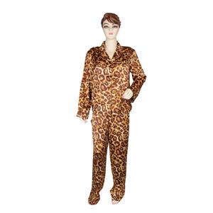 Destello Leopard Print Satin Pyjamas (Available 5 Sizes)