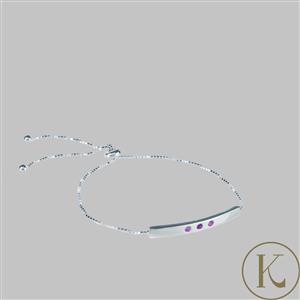 Kimbie 925 Sterling Silver Bracelet - Uruguayan Amethyst 
