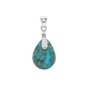 16.50cts Copper Mojave Turquoise Sterling Silver Aryonna Pendant 
