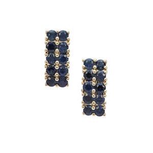 1.15ct Australian Blue Sapphire 9K Gold Earrings