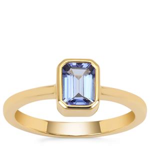 AAA Tanzanite Ring in 18K Gold 1cts