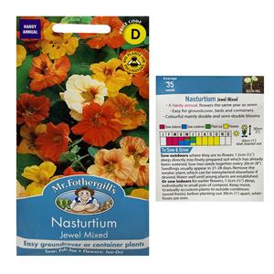  NASTURTIUM Jewel Mixed Seeds (Av 35 Seeds)