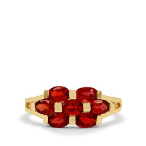 2cts Songea Red Sapphire 9K Gold Ring 