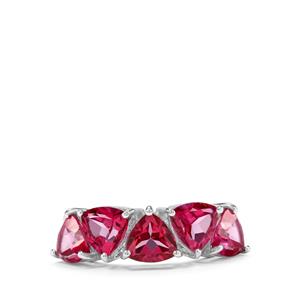 4.46ct Mystic Pink Topaz Sterling Silver Ring 