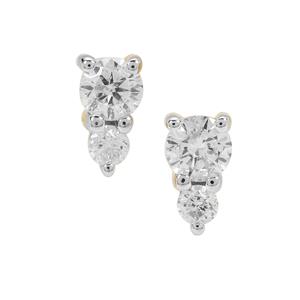1/4ct Diamonds 9K Gold Earrings