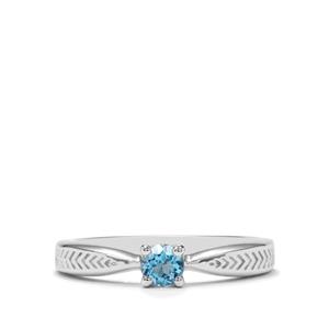 0.25ct Swiss Blue Topaz Sterling Silver Ring