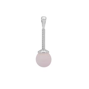 Pink Aragonite Pendant in Sterling Silver 5.20cts
