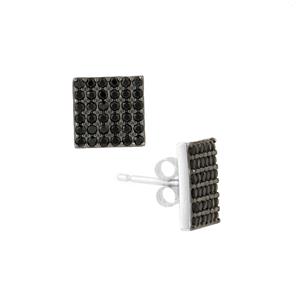 0.50ct Black Spinel Sterling Silver Earrings 