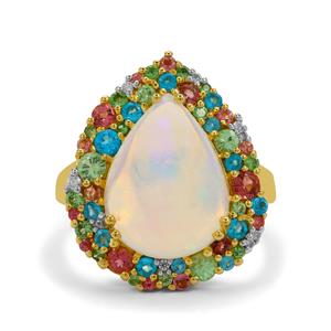 Ethiopian Opal & Multi Gemstone Midas Ring ATGW 6.60cts