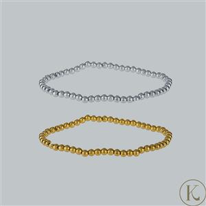 Kimbie 4mm Bead Bracelet - Available in 925 Sterling Silver & Gold Plated