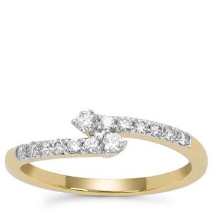 Russian VSi Diamond Ring in 9K Gold 0.26ct