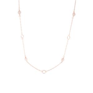  35.65cts Morganite Rose Gold Tone Sterling Silver Necklace 