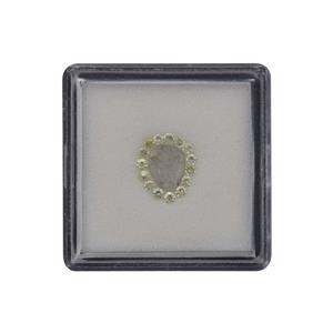 .35ct Polki Diamond (F) with White Diamond 1.50mm(N) Box