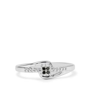 Black Diamonds Sterling Silver Ring