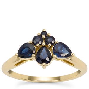 Nigerian Blue Sapphire Ring with Thai Sapphire in 9K Gold 1.19cts