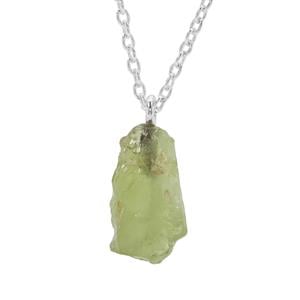 12.23ct Suppatt Peridot Sterling Silver Aryonna Pendant Necklace 