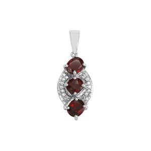 Burmese Multi-Colour Spinel Pendant with White Zircon in Sterling Silver 2.11cts