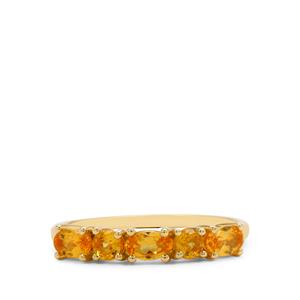 1.05ct Mandarin Garnet 9K Gold Ring