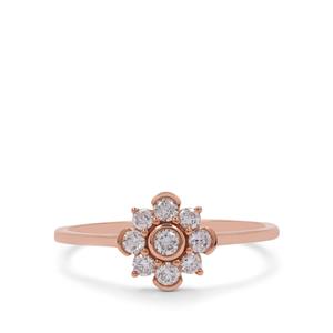 1/3ct Pink Diamond 9K Rose Gold Tomas Rae Ring  