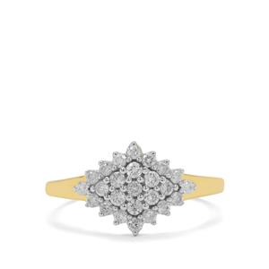 9K Gold Tomas Rae Diamond Ring 