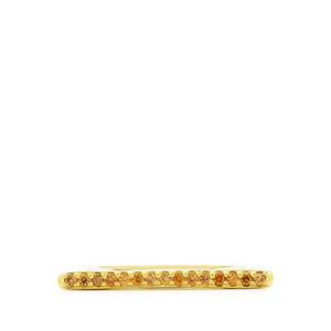 Champagne Zircon Bridge Maxi Stacking Ring in Gold Vermeil 0.33ct