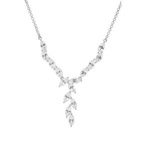 10.20ct White Topaz Sterling Silver Necklace