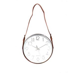 Numbered Hanging Wall Clock with Vegan Leather Loop