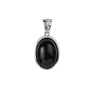 Black Tourmaline Pendant in Sterling Silver 6.22cts