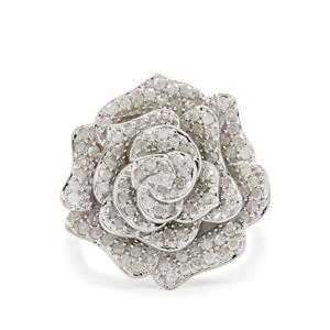 'Spirit of the Rose' 1ct Diamond 9K White Gold Tomas Rae Ring