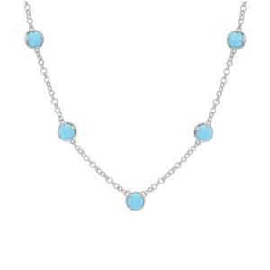 9.30ct Sleeping Beauty Turquoise Rhodium Flash Sterling Silver Necklace