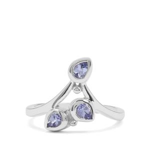 Tanzanite Ring in Sterling Silver 0.50ct
