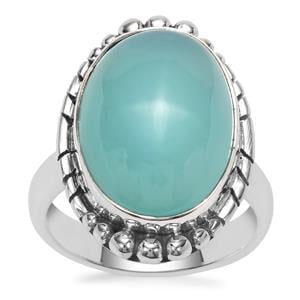 Aqua Chalcedony Ring in Sterling Silver 11cts