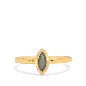 Alessia 0.35ct Labradorite Gold Plated Ring