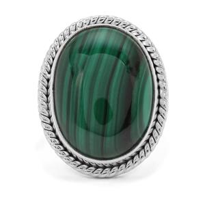20ct Malachite Sterling Silver Aryonna Ring