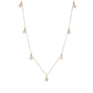 29.90ct Multi-Colour Beryl Gold Tone Sterling Silver Necklace
