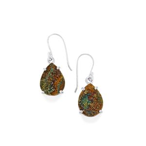 15ct Spectropyrite Drusy Sterling Silver Aryonna Earrings