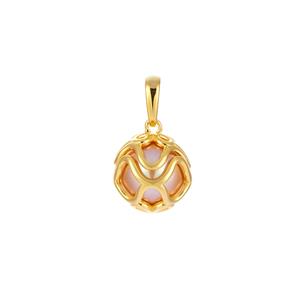 Golden Cultured Pearl Gold Tone Sterling Silver Pendant 