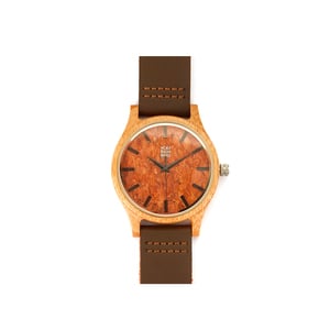 YouBamboo Watch with Leather Strap and Cork Face - Male